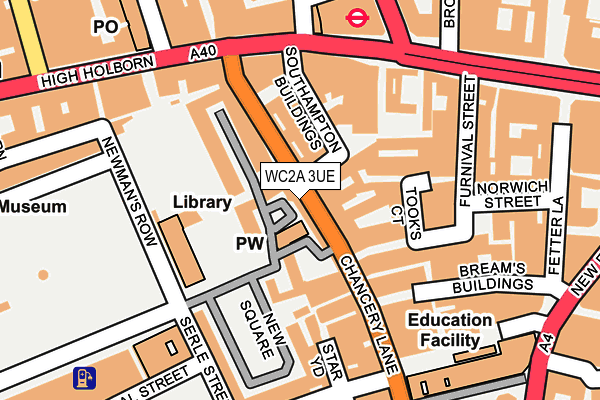 WC2A 3UE map - OS OpenMap – Local (Ordnance Survey) WC2A 3UE map - OS OpenMap – Local (Ordnance Survey)