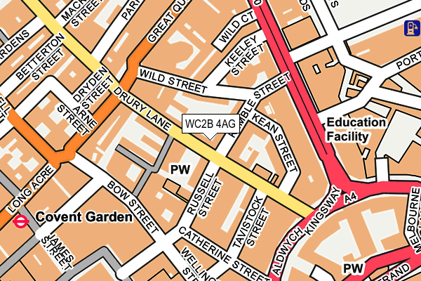 WC2B 4AG map - OS OpenMap – Local (Ordnance Survey) WC2B 4AG map - OS OpenMap – Local (Ordnance Survey)