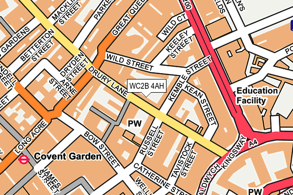 WC2B 4AH map - OS OpenMap – Local (Ordnance Survey) WC2B 4AH map - OS OpenMap – Local (Ordnance Survey)