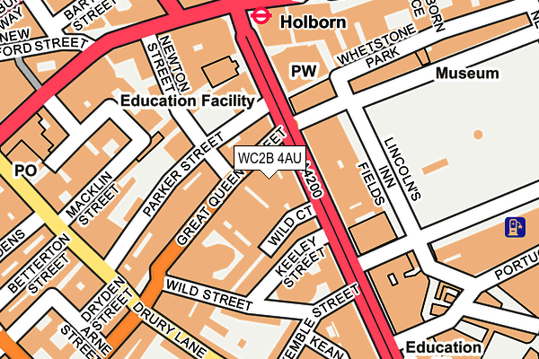 WC2B 4AU map - OS OpenMap – Local (Ordnance Survey) WC2B 4AU map - OS OpenMap – Local (Ordnance Survey)