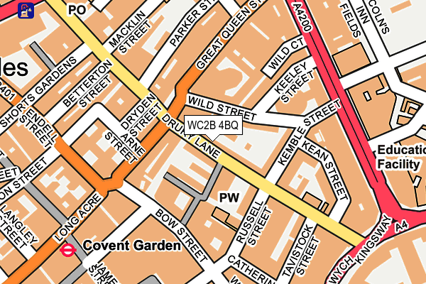 WC2B 4BQ map - OS OpenMap – Local (Ordnance Survey) WC2B 4BQ map - OS OpenMap – Local (Ordnance Survey)