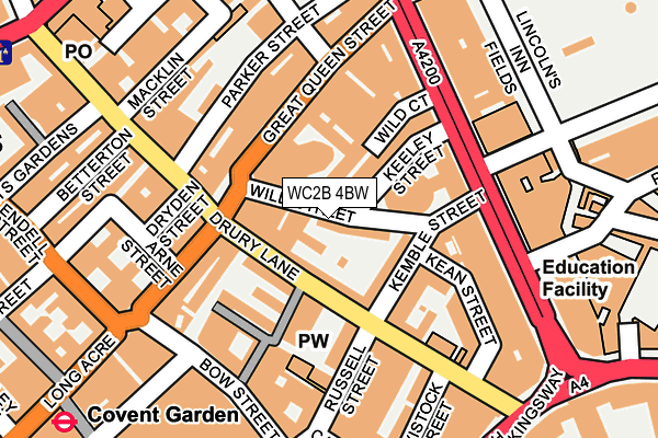 WC2B 4BW map - OS OpenMap – Local (Ordnance Survey)