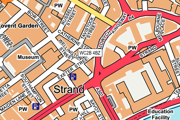 WC2B 4BZ map - OS OpenMap – Local (Ordnance Survey)