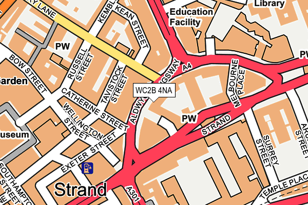 WC2B 4NA map - OS OpenMap – Local (Ordnance Survey) WC2B 4NA map - OS OpenMap – Local (Ordnance Survey)
