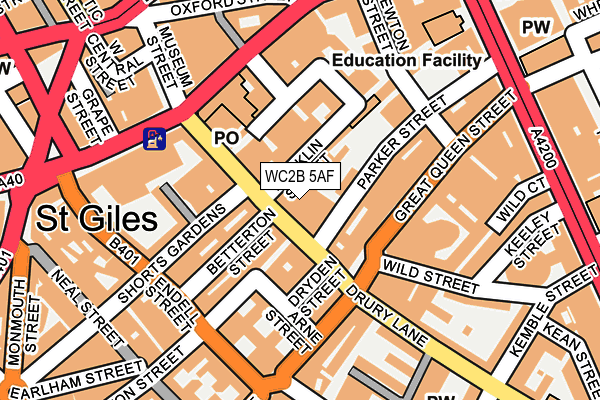 WC2B 5AF map - OS OpenMap – Local (Ordnance Survey) WC2B 5AF map - OS OpenMap – Local (Ordnance Survey)