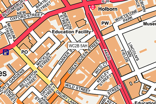 WC2B 5AH map - OS OpenMap – Local (Ordnance Survey)