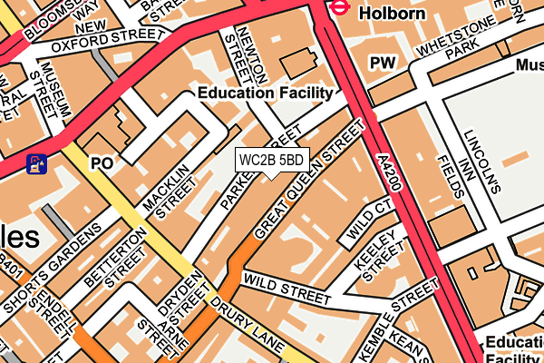 WC2B 5BD map - OS OpenMap – Local (Ordnance Survey) WC2B 5BD map - OS OpenMap – Local (Ordnance Survey)