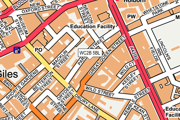 WC2B 5BL map - OS OpenMap – Local (Ordnance Survey) WC2B 5BL map - OS OpenMap – Local (Ordnance Survey)