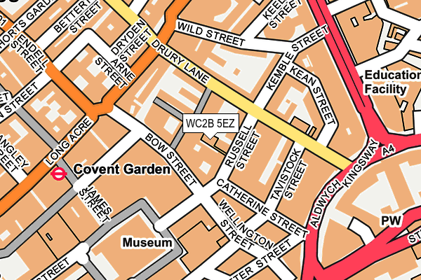 WC2B 5EZ map - OS OpenMap – Local (Ordnance Survey) WC2B 5EZ map - OS OpenMap – Local (Ordnance Survey)