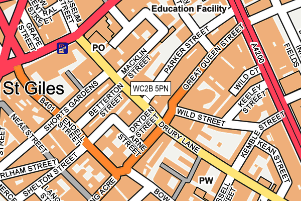 WC2B 5PN map - OS OpenMap – Local (Ordnance Survey) WC2B 5PN map - OS OpenMap – Local (Ordnance Survey)