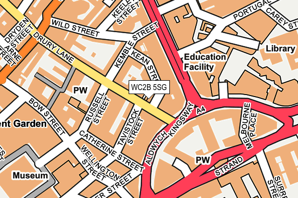 WC2B 5SG map - OS OpenMap – Local (Ordnance Survey) WC2B 5SG map - OS OpenMap – Local (Ordnance Survey)
