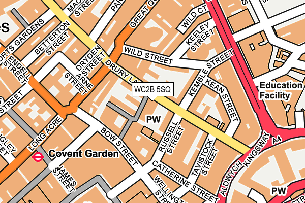 WC2B 5SQ map - OS OpenMap – Local (Ordnance Survey) WC2B 5SQ map - OS OpenMap – Local (Ordnance Survey)