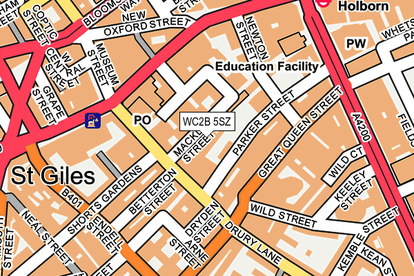 WC2B 5SZ map - OS OpenMap – Local (Ordnance Survey) WC2B 5SZ map - OS OpenMap – Local (Ordnance Survey)