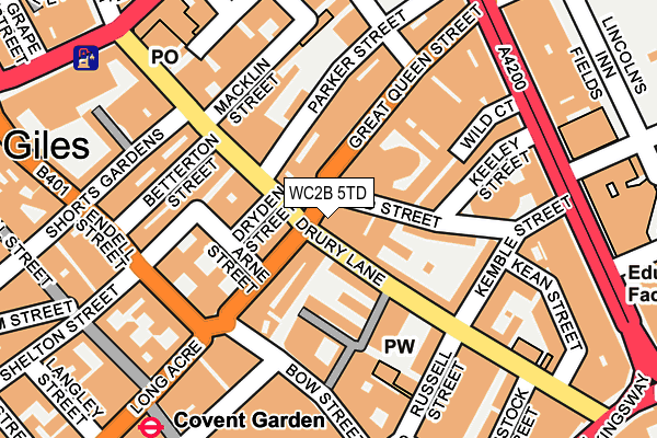 WC2B 5TD map - OS OpenMap – Local (Ordnance Survey) WC2B 5TD map - OS OpenMap – Local (Ordnance Survey)