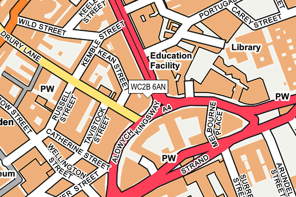 WC2B 6AN map - OS OpenMap – Local (Ordnance Survey) WC2B 6AN map - OS OpenMap – Local (Ordnance Survey)