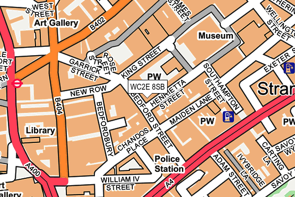 WC2E 8SB map - OS OpenMap – Local (Ordnance Survey) WC2E 8SB map - OS OpenMap – Local (Ordnance Survey)