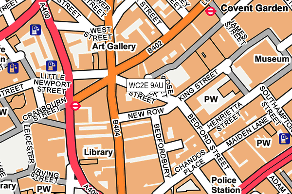 WC2E 9AU map - OS OpenMap – Local (Ordnance Survey) WC2E 9AU map - OS OpenMap – Local (Ordnance Survey)
