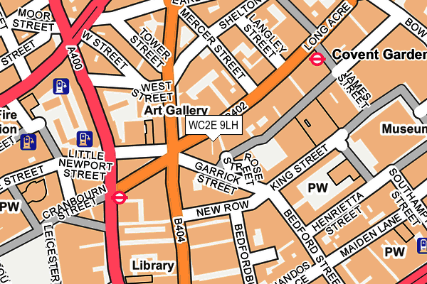 WC2E 9LH map - OS OpenMap – Local (Ordnance Survey) WC2E 9LH map - OS OpenMap – Local (Ordnance Survey)