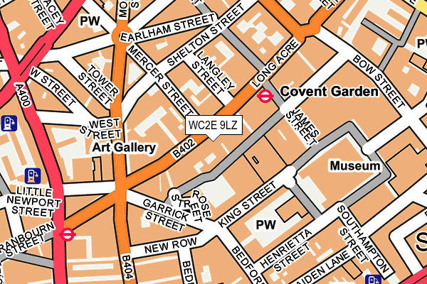 WC2E 9LZ map - OS OpenMap – Local (Ordnance Survey) WC2E 9LZ map - OS OpenMap – Local (Ordnance Survey)