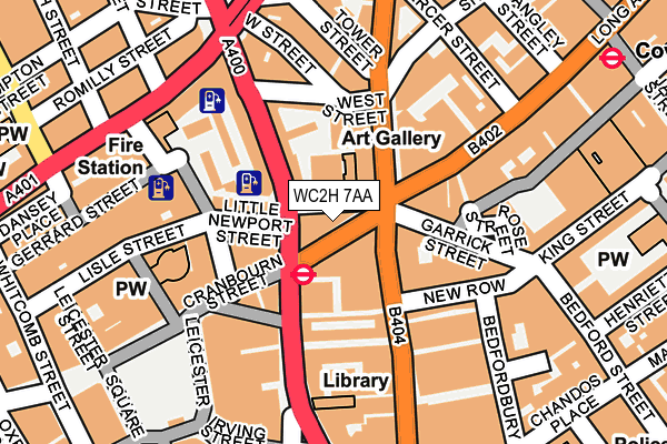 WC2H 7AA map - OS OpenMap – Local (Ordnance Survey) WC2H 7AA map - OS OpenMap – Local (Ordnance Survey)