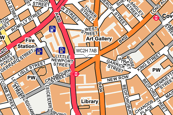 WC2H 7AB map - OS OpenMap – Local (Ordnance Survey) WC2H 7AB map - OS OpenMap – Local (Ordnance Survey)