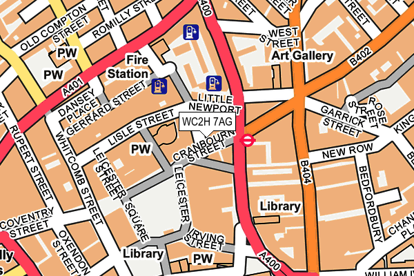 WC2H 7AG map - OS OpenMap – Local (Ordnance Survey) WC2H 7AG map - OS OpenMap – Local (Ordnance Survey)