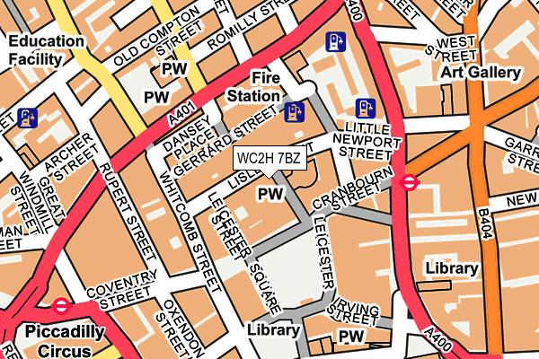 WC2H 7BZ map - OS OpenMap – Local (Ordnance Survey) WC2H 7BZ map - OS OpenMap – Local (Ordnance Survey)