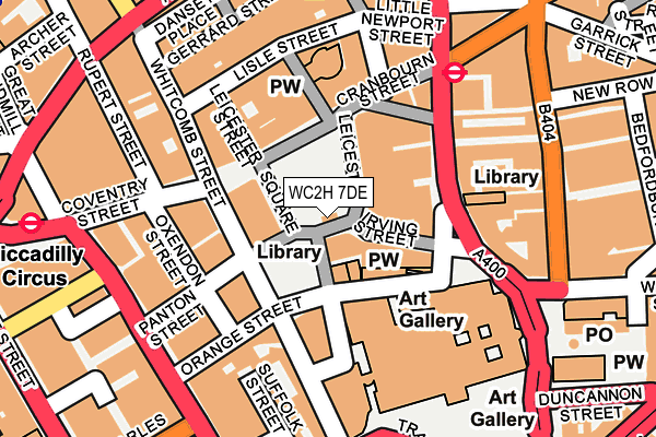 WC2H 7DE map - OS OpenMap – Local (Ordnance Survey)