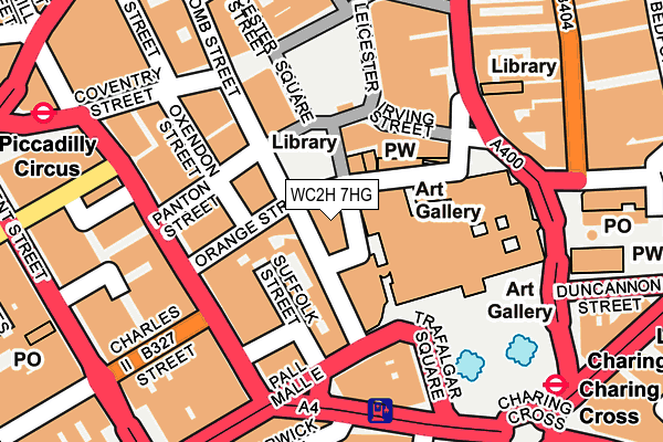 WC2H 7HG map - OS OpenMap – Local (Ordnance Survey)