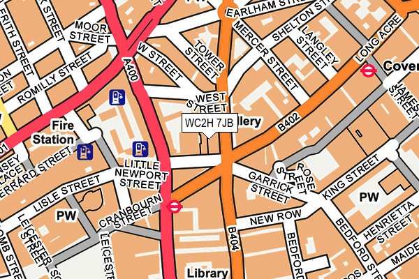 WC2H 7JB map - OS OpenMap – Local (Ordnance Survey) WC2H 7JB map - OS OpenMap – Local (Ordnance Survey)