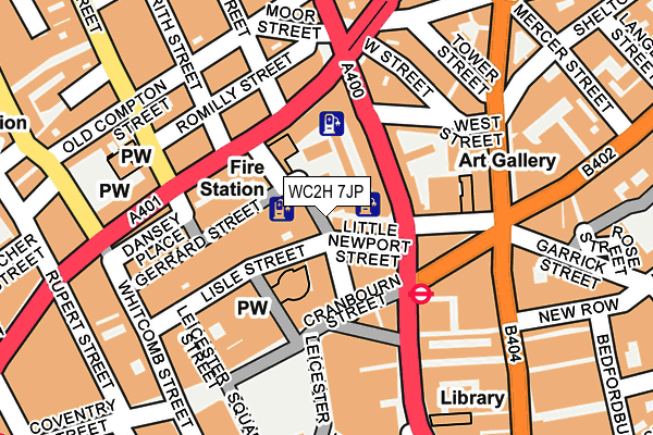 WC2H 7JP map - OS OpenMap – Local (Ordnance Survey) WC2H 7JP map - OS OpenMap – Local (Ordnance Survey)