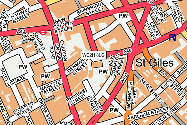 WC2H 8LG map - OS OpenMap – Local (Ordnance Survey) WC2H 8LG map - OS OpenMap – Local (Ordnance Survey)