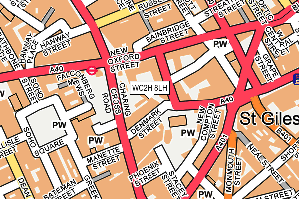 WC2H 8LH map - OS OpenMap – Local (Ordnance Survey) WC2H 8LH map - OS OpenMap – Local (Ordnance Survey)