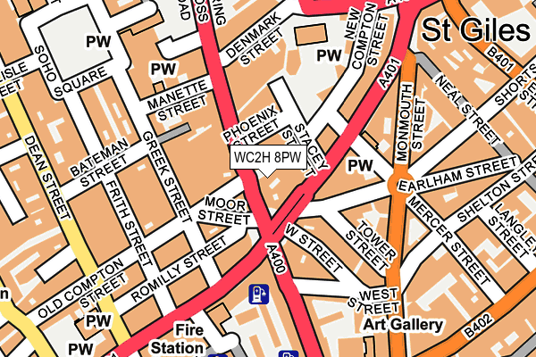 WC2H 8PW map - OS OpenMap – Local (Ordnance Survey) WC2H 8PW map - OS OpenMap – Local (Ordnance Survey)
