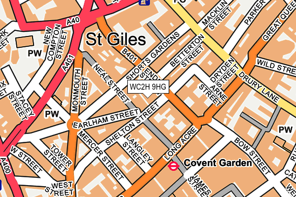 WC2H 9HG map - OS OpenMap – Local (Ordnance Survey) WC2H 9HG map - OS OpenMap – Local (Ordnance Survey)