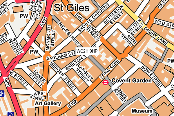 WC2H 9HP map - OS OpenMap – Local (Ordnance Survey) WC2H 9HP map - OS OpenMap – Local (Ordnance Survey)