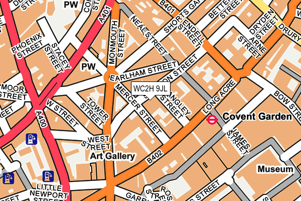 WC2H 9JL map - OS OpenMap – Local (Ordnance Survey) WC2H 9JL map - OS OpenMap – Local (Ordnance Survey)
