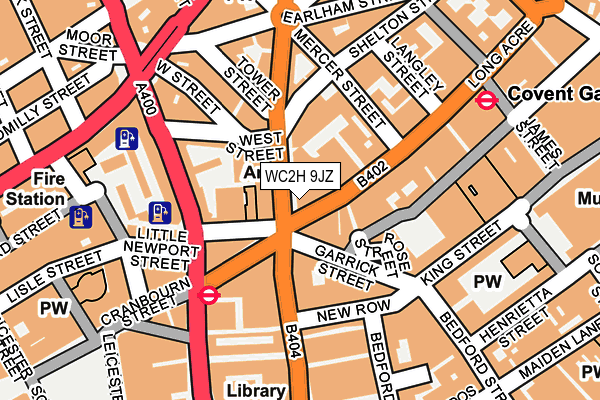 WC2H 9JZ map - OS OpenMap – Local (Ordnance Survey) WC2H 9JZ map - OS OpenMap – Local (Ordnance Survey)