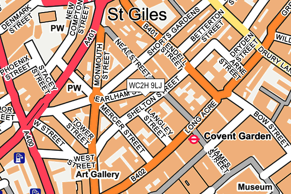 WC2H 9LJ map - OS OpenMap – Local (Ordnance Survey) WC2H 9LJ map - OS OpenMap – Local (Ordnance Survey)