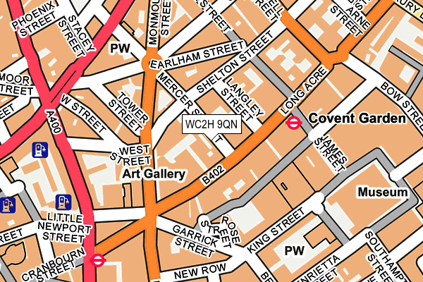 WC2H 9QN map - OS OpenMap – Local (Ordnance Survey) WC2H 9QN map - OS OpenMap – Local (Ordnance Survey)