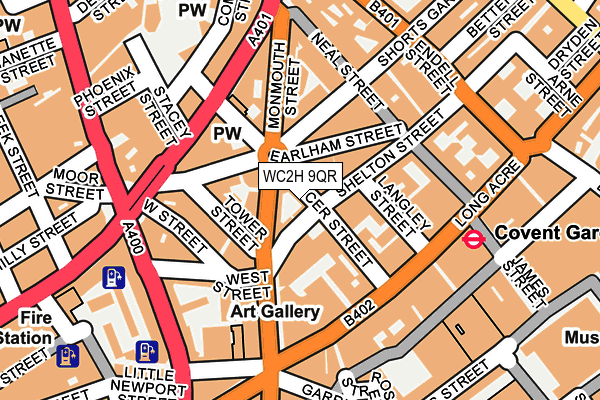 WC2H 9QR map - OS OpenMap – Local (Ordnance Survey) WC2H 9QR map - OS OpenMap – Local (Ordnance Survey)