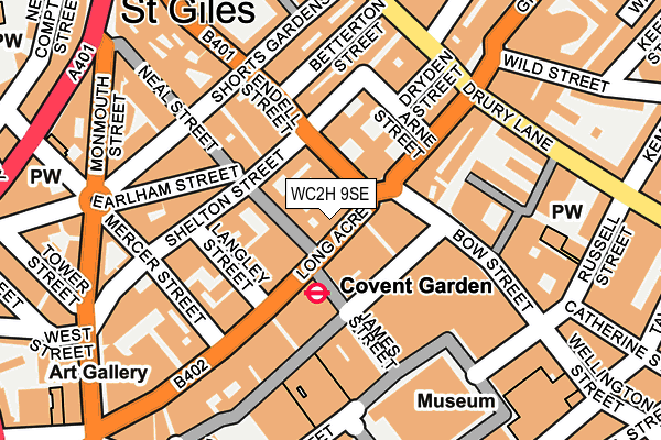 WC2H 9SE map - OS OpenMap – Local (Ordnance Survey) WC2H 9SE map - OS OpenMap – Local (Ordnance Survey)