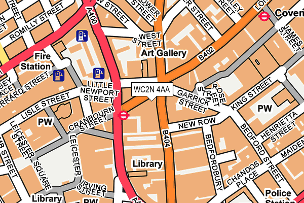 WC2N 4AA map - OS OpenMap – Local (Ordnance Survey)