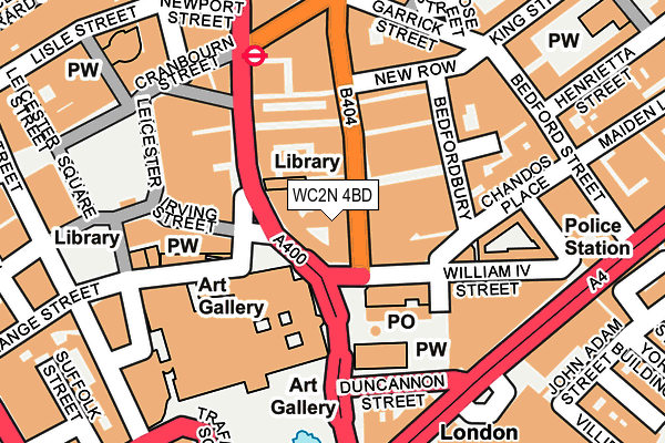 WC2N 4BD map - OS OpenMap – Local (Ordnance Survey) WC2N 4BD map - OS OpenMap – Local (Ordnance Survey)