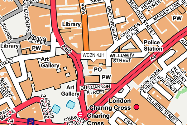 WC2N 4JH map - OS OpenMap – Local (Ordnance Survey) WC2N 4JH map - OS OpenMap – Local (Ordnance Survey)
