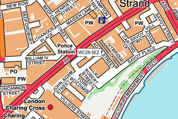 WC2N 6EZ map - OS OpenMap – Local (Ordnance Survey)