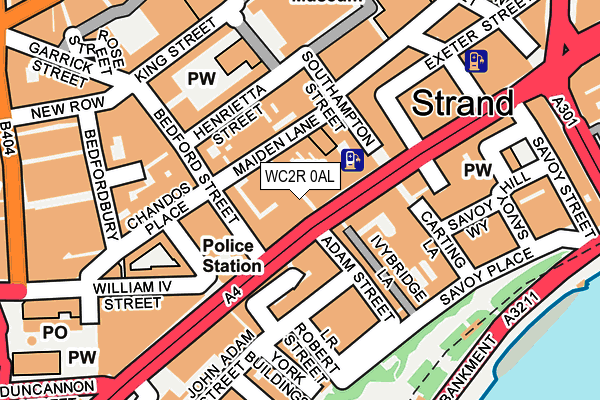 WC2R 0AL map - OS OpenMap – Local (Ordnance Survey) WC2R 0AL map - OS OpenMap – Local (Ordnance Survey)