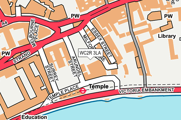 WC2R 3LA map - OS OpenMap – Local (Ordnance Survey)