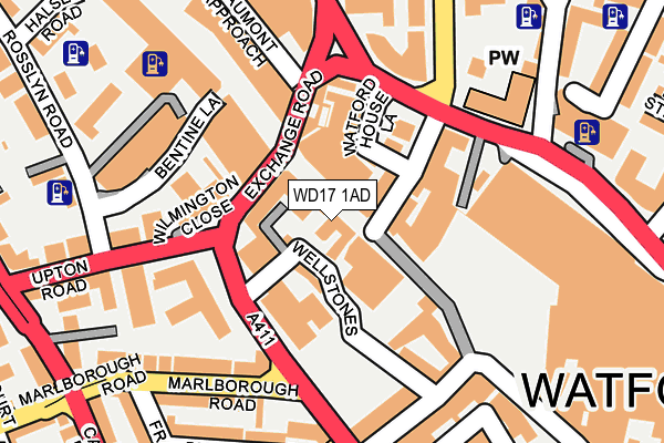 WD17 1AD map - OS OpenMap – Local (Ordnance Survey) WD17 1AD map - OS OpenMap – Local (Ordnance Survey)