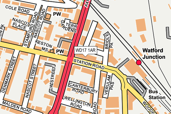 WD17 1AR map - OS OpenMap – Local (Ordnance Survey) WD17 1AR map - OS OpenMap – Local (Ordnance Survey)